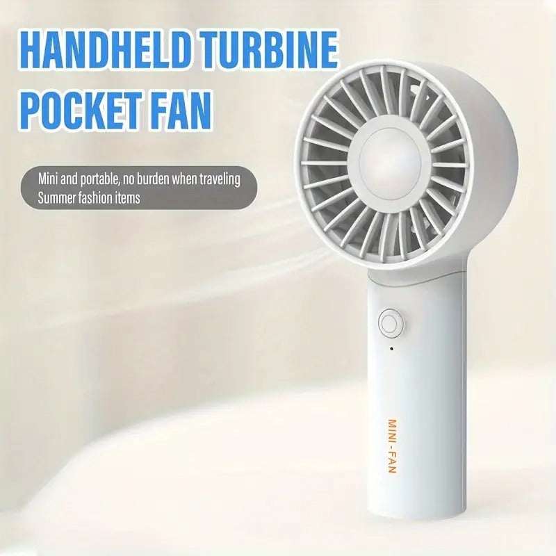 Portable Fan, USB Rechargeable Mini Fan With 3 Speeds, Handheld and Tabletop Handy Fan For Men & Women, Perfect For Office, Outdoor, Travel, And Camping
