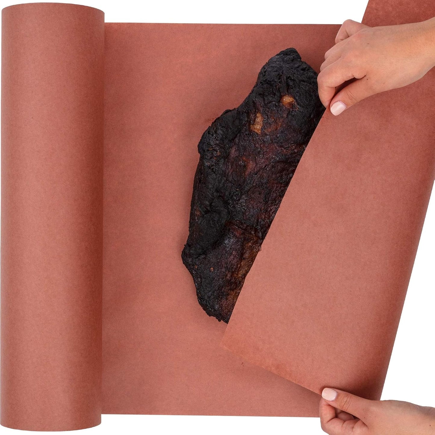 Butcher Paper Roll, AOKIWO18" x 1200" for Smoker BBQ Grilling Smoking Meat Unbleached Uncoated Unwaxed (Pink, 18" x 100')