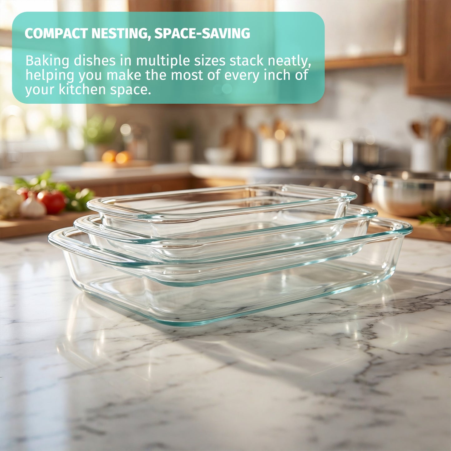 11 Pcs Deep Glass Baking Dish Set with lids/Egg Separator/Brush/Spatula, Rectangular Glass Baking Pans Bakeware Set for Lasagna, Leftovers, Cooking, Freezer-to-Oven, Black