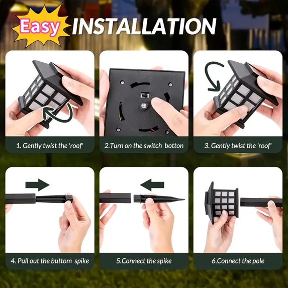 Mibote Solar Outdoor Lights,12 Pcs LED Solar Lights Outdoor Waterproof, Solar Walkway Maintain of Lighting for Your Garden, Yard, Patio, Driveway