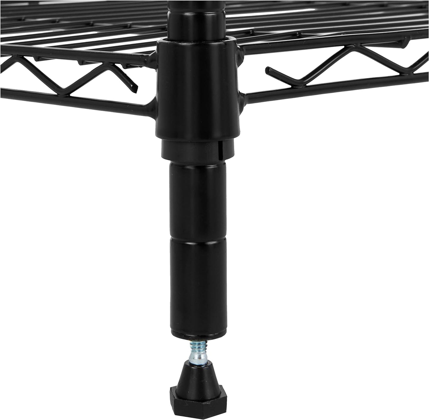 3-Shelf Adjustable Heavy Duty Steel Wire Rack Storage Shelving Organizer for Kitchen, Garage, 23.62" L x 13.77" W x 31.49" H, Black