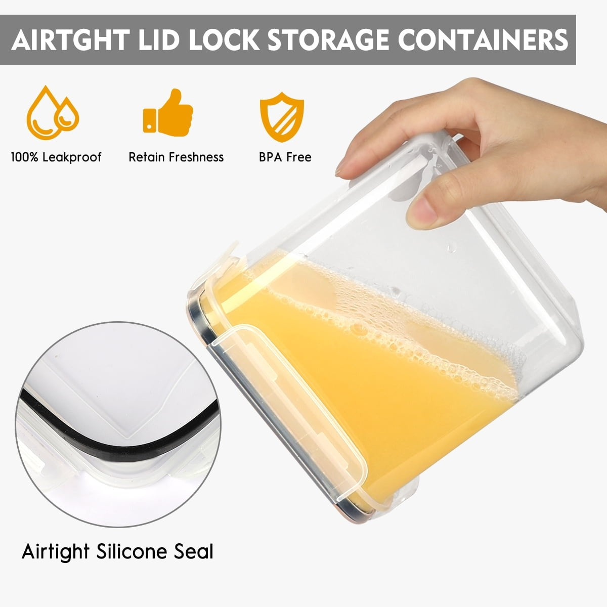32Pcs Airtight Food Storage Containers Set, BPA Free Plastic Kitchen and Pantry Organization Canisters with Lids for Cereal, Dry Food, Flour and Sugar, Includes 32 Labels