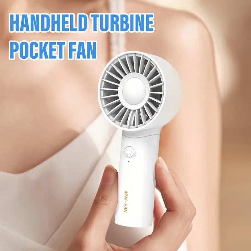 Portable Fan, USB Rechargeable Mini Fan With 3 Speeds, Handheld and Tabletop Handy Fan For Men & Women, Perfect For Office, Outdoor, Travel, And Camping