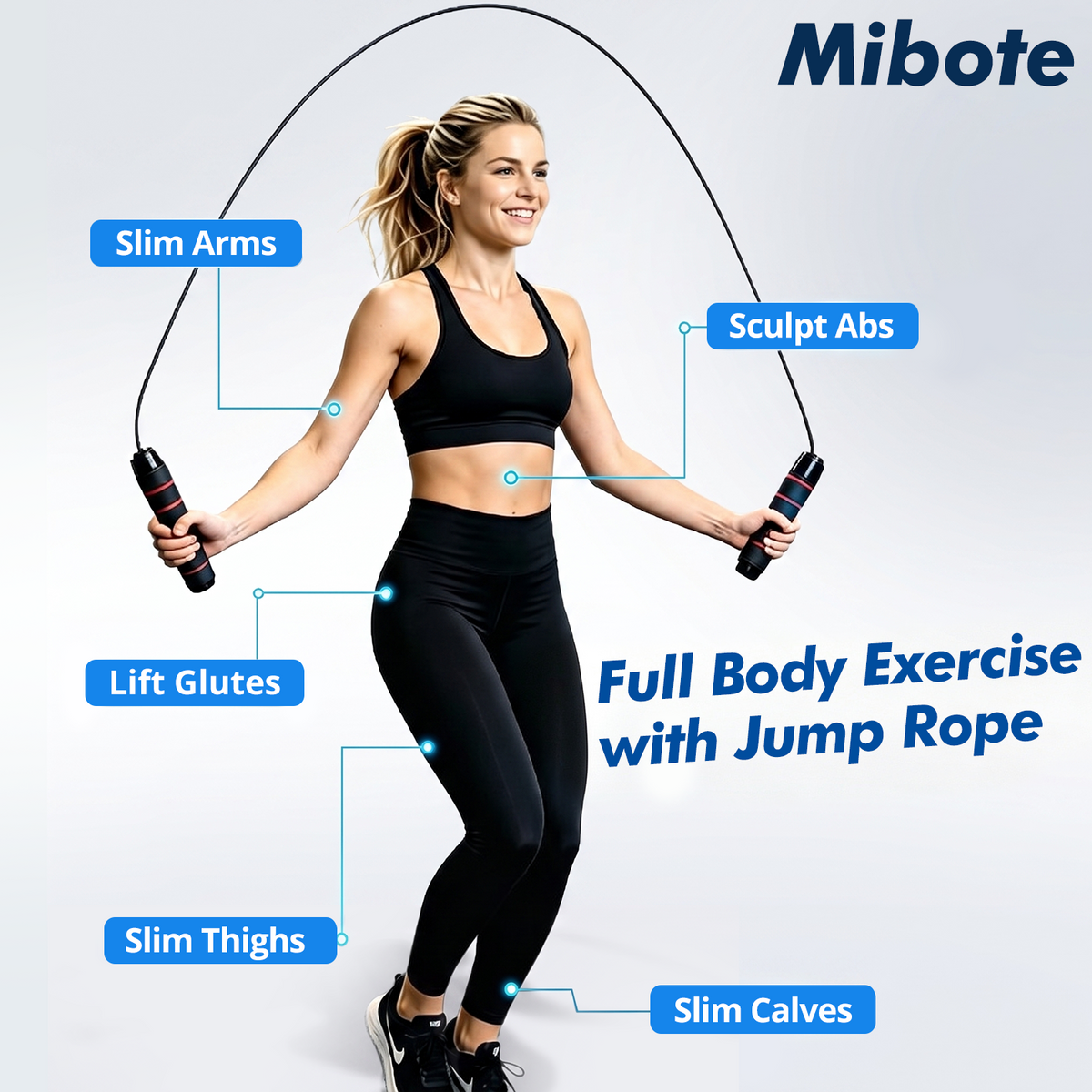 Mibote Ab Roller Wheel, 10-in-1 Abdominal Exercise Kit with Knee Pad and Push up Bars, Core Workout Equipment for Home Gym
