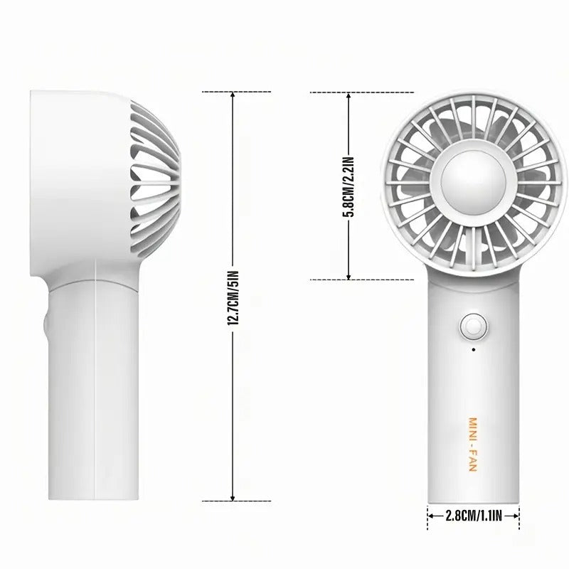 Portable Fan, USB Rechargeable Mini Fan With 3 Speeds, Handheld and Tabletop Handy Fan For Men & Women, Perfect For Office, Outdoor, Travel, And Camping