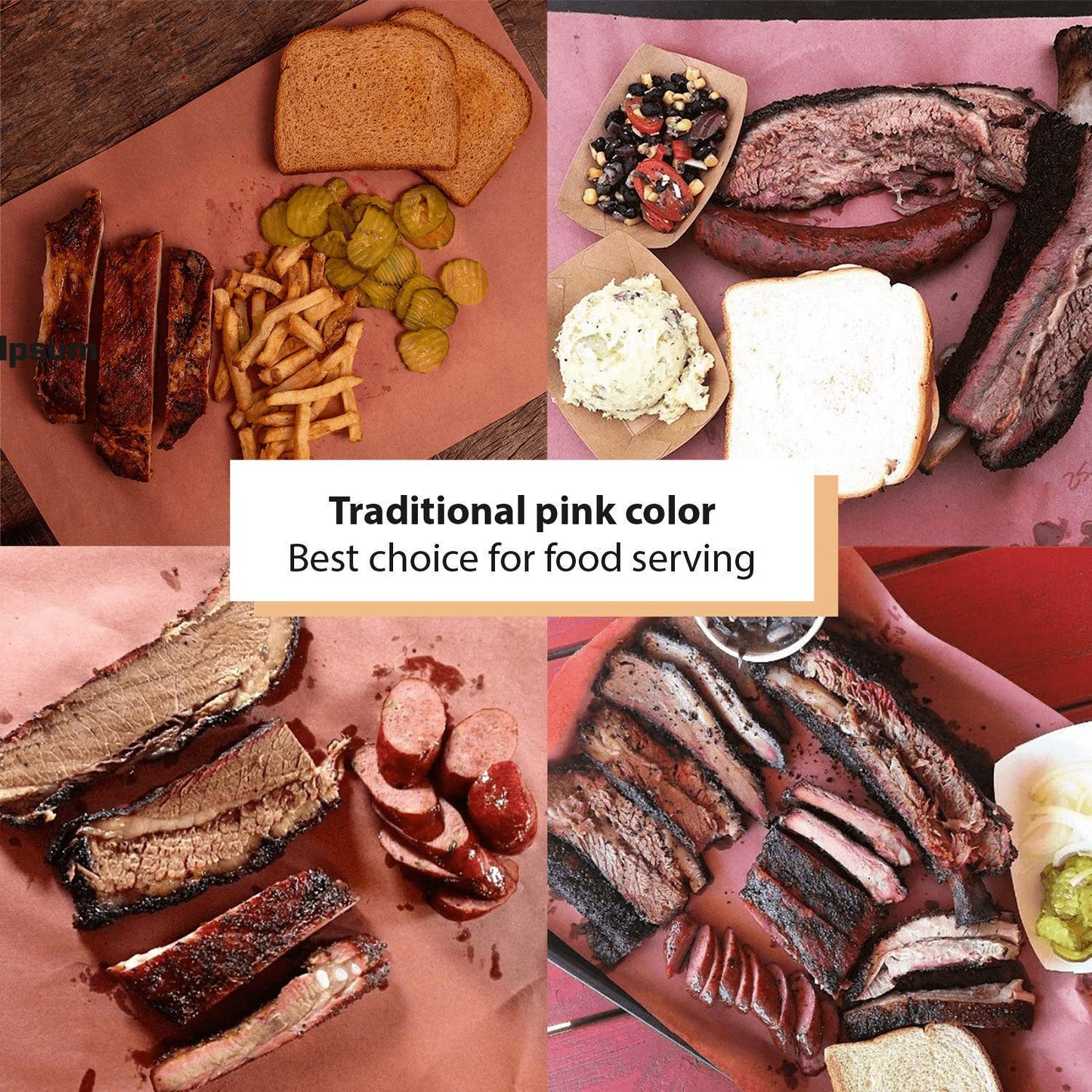 Butcher Paper Roll, AOKIWO18" x 1200" for Smoker BBQ Grilling Smoking Meat Unbleached Uncoated Unwaxed (Pink, 18" x 100')