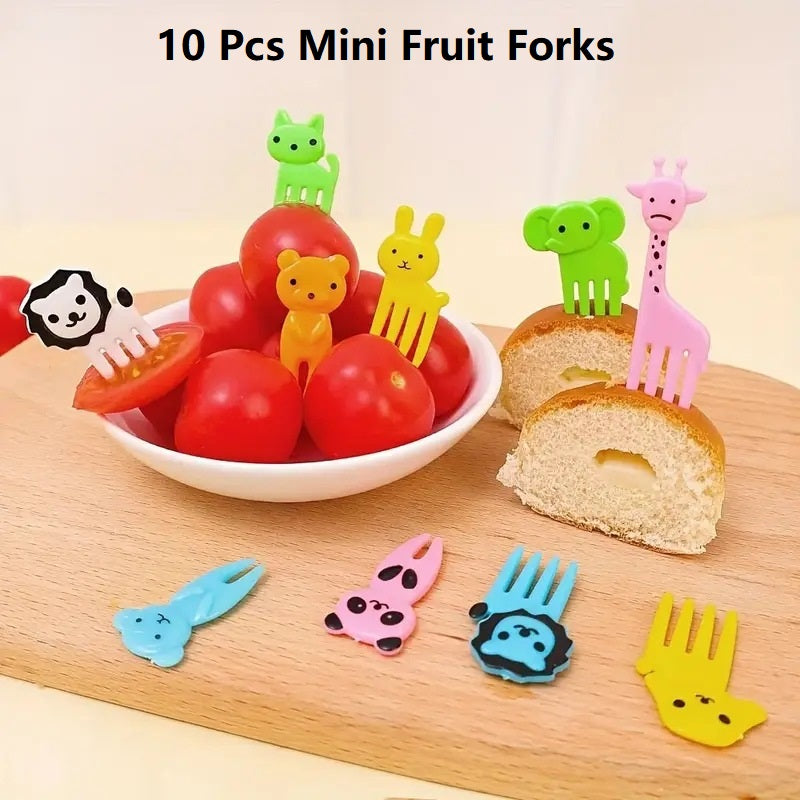 3 Pack Stainless Steel Snack Containers, 3 Compartment Metal Bento Lunch Box with 10 Mini Fruit Forks, Leak-Proof Stackable Meal Prep Containers for Kids & Adults