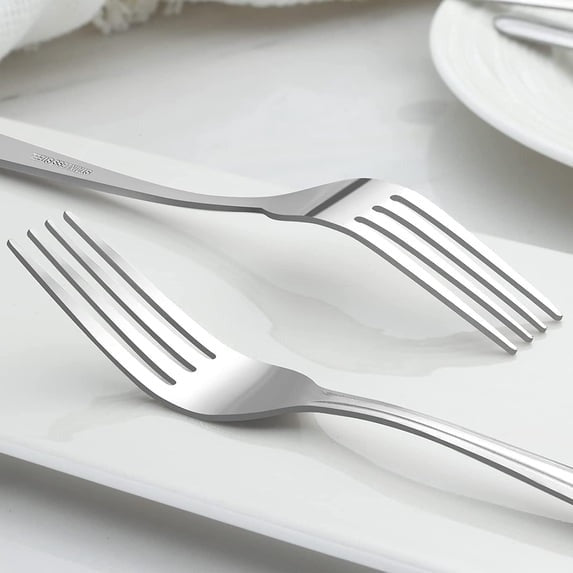 TAIMASI 24-Piece Stainless Steel Forks, 8" Mirror Polished Food Grade Silverware Table Forks, Dishwasher Safe for Home, Kitchen, Restaurant