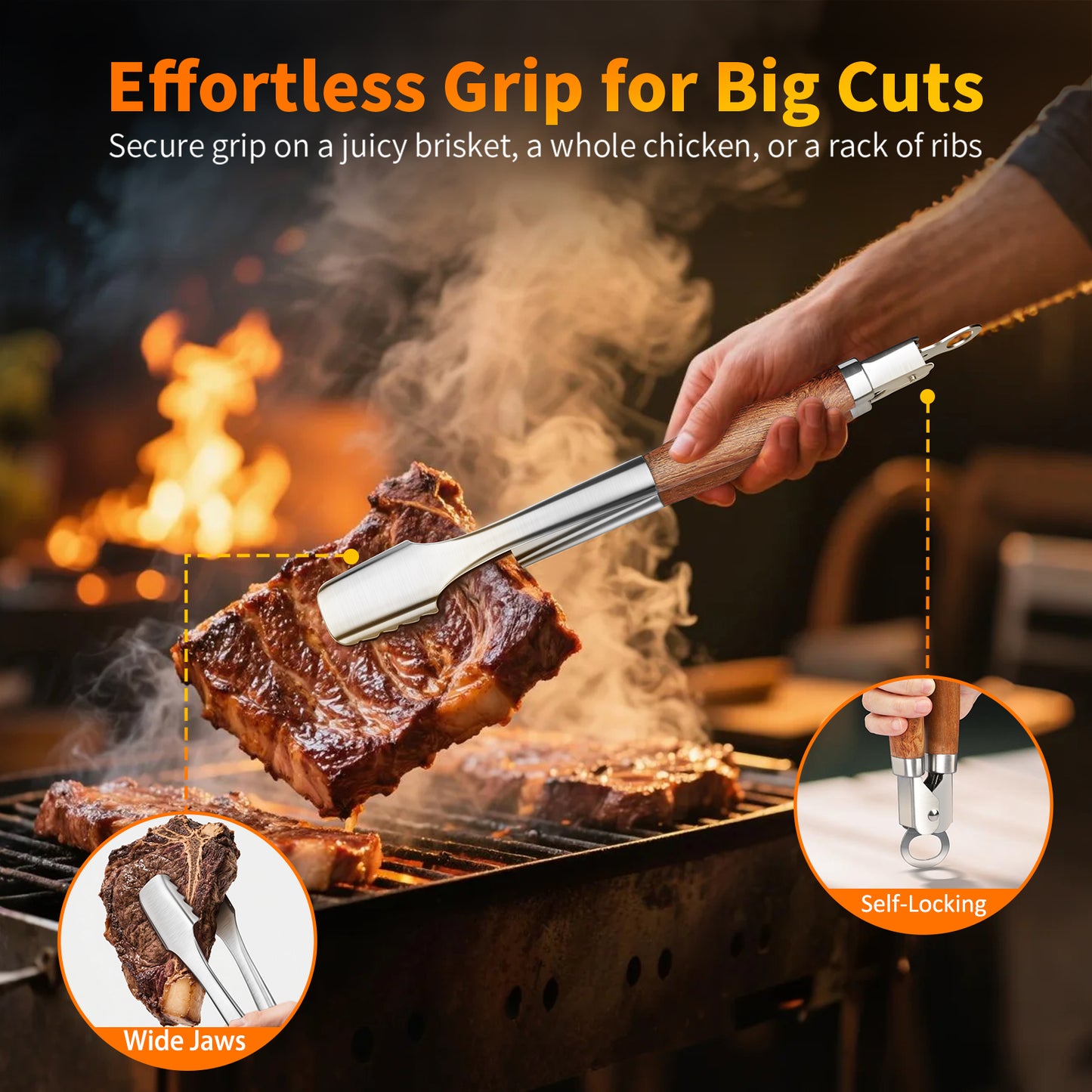 7PCS Griddle Accessories Kit,16 Inches Stainless Steel BBQ Accessories with organizer bag for Outdoor Barbecue Grilling Gifts