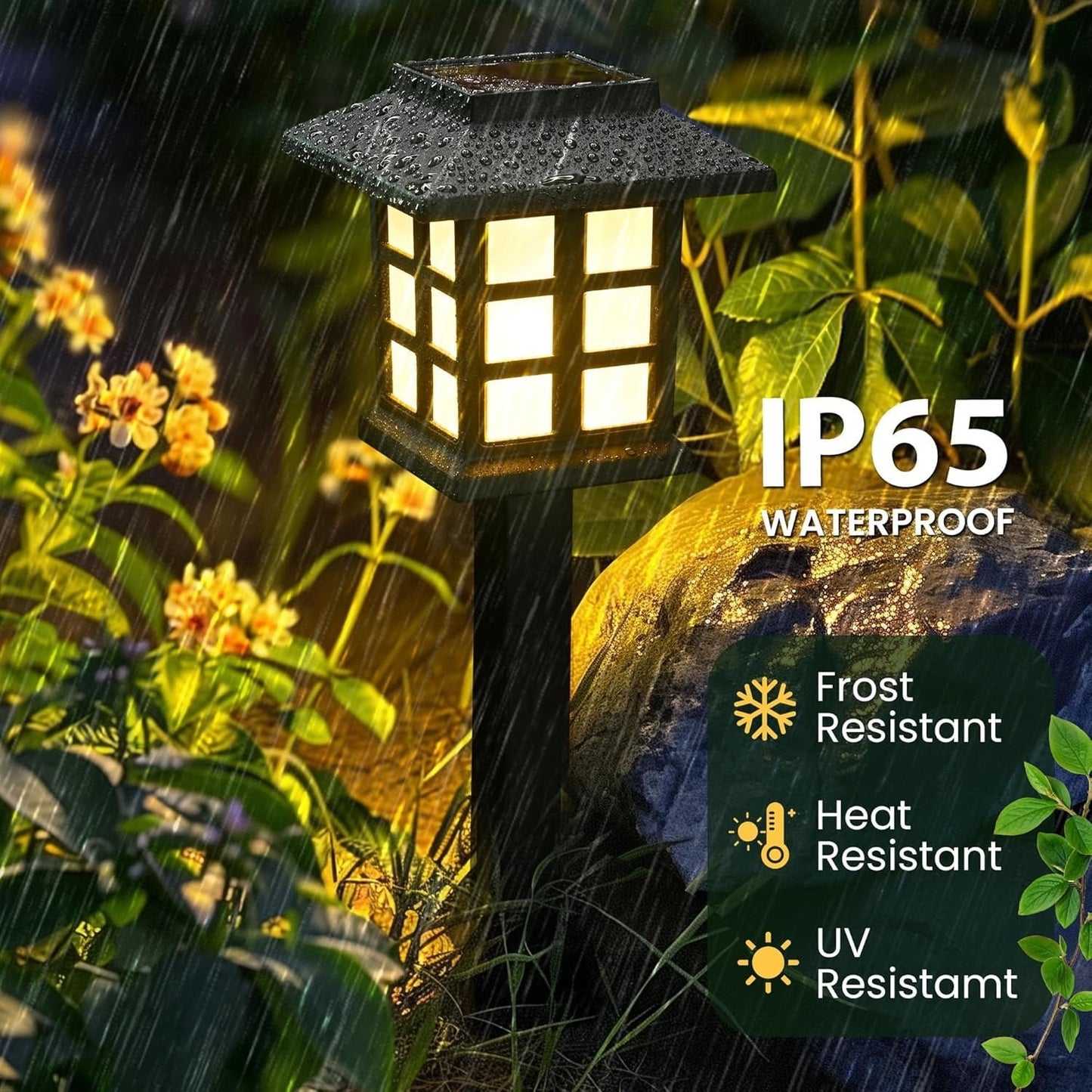 Mibote Solar Outdoor Lights,12 Pcs LED Solar Lights Outdoor Waterproof, Solar Walkway Maintain of Lighting for Your Garden, Yard, Patio, Driveway