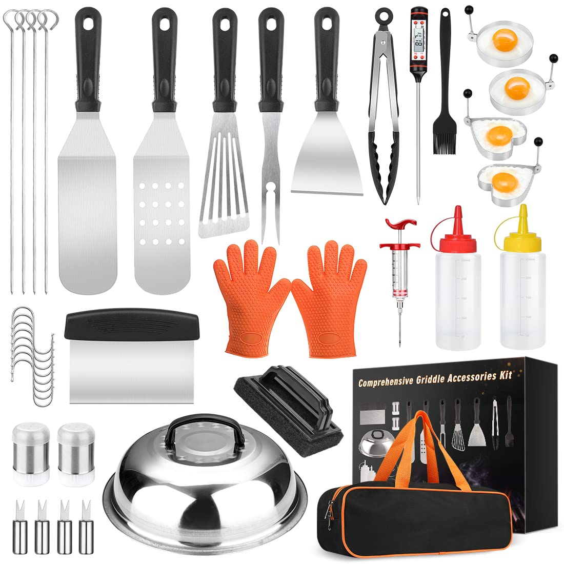40pcs Barbecue Tool Set, Stainless Steel Barbecue Tool , Suitable for Camping/backyard Barbecue, The Best Ideal Life Party Tool