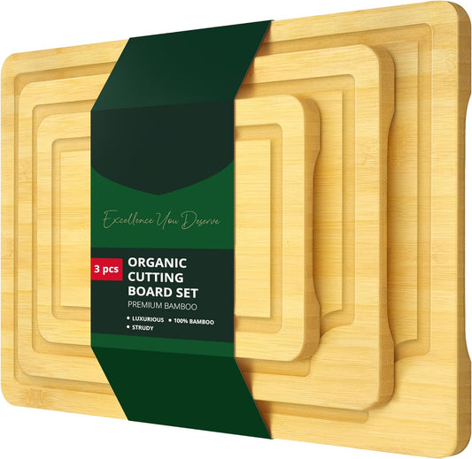 18 Inch Extra Large Bamboo Cutting Board with Lifetime Replacements - Wood XL Cutting Boards for Kitchen