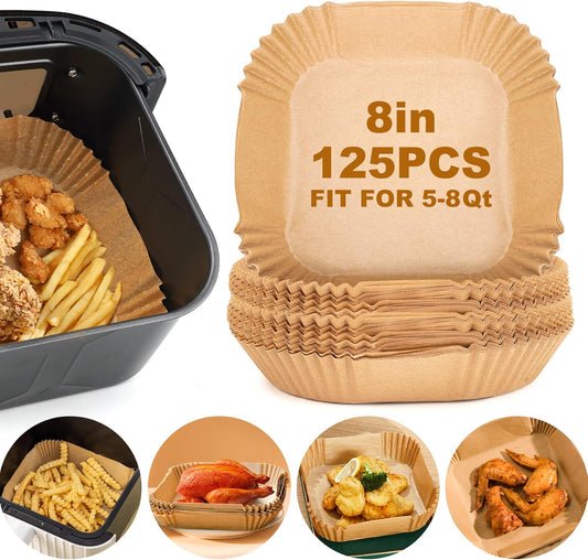 Air Fryer Paper Liners Square (8IN)