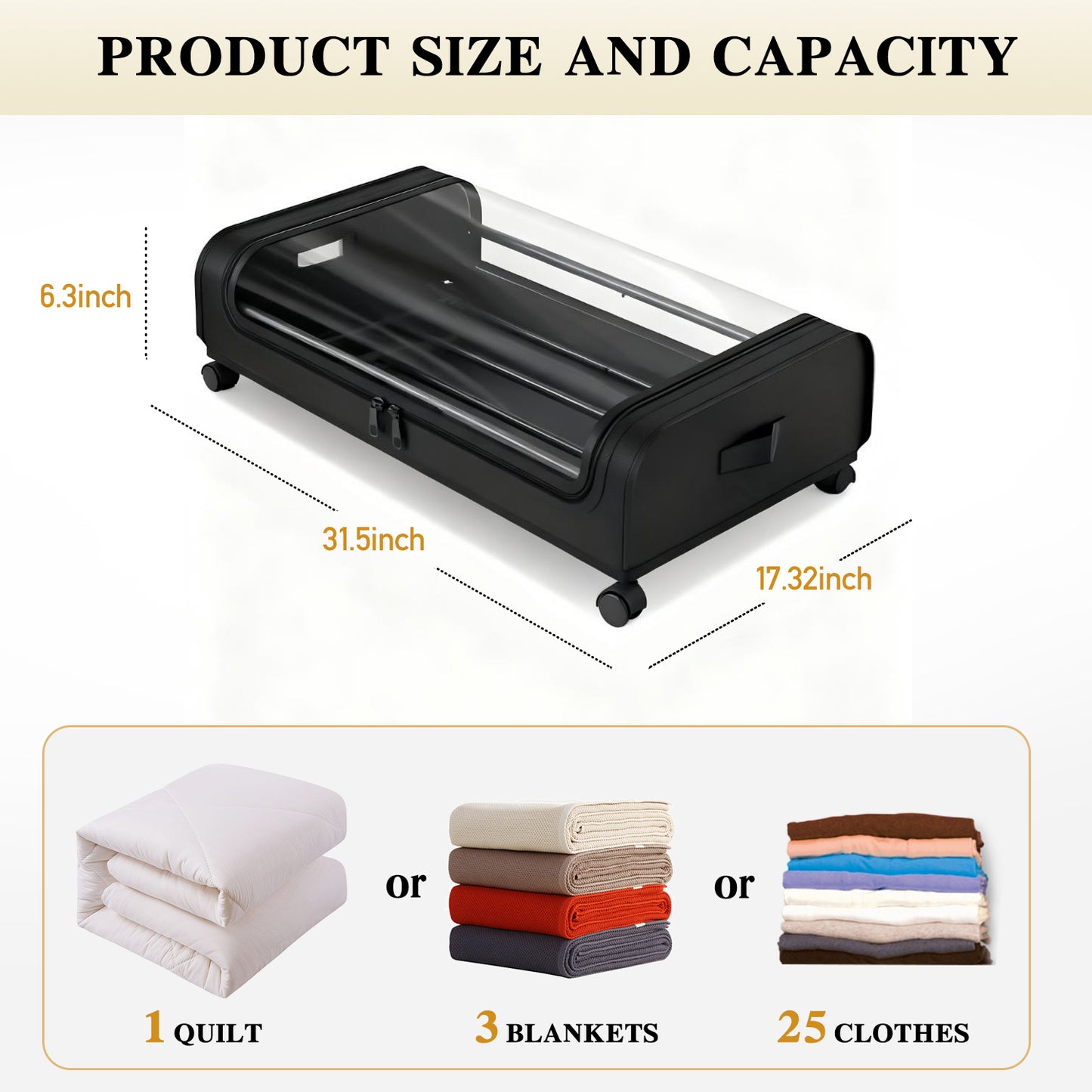 Under Bed Storage with Wheels, 2-Pack Under the Bed Storage Containers with Clear Lids & Label, Underbed Storage Bins for Clothes, Shoes - Grey