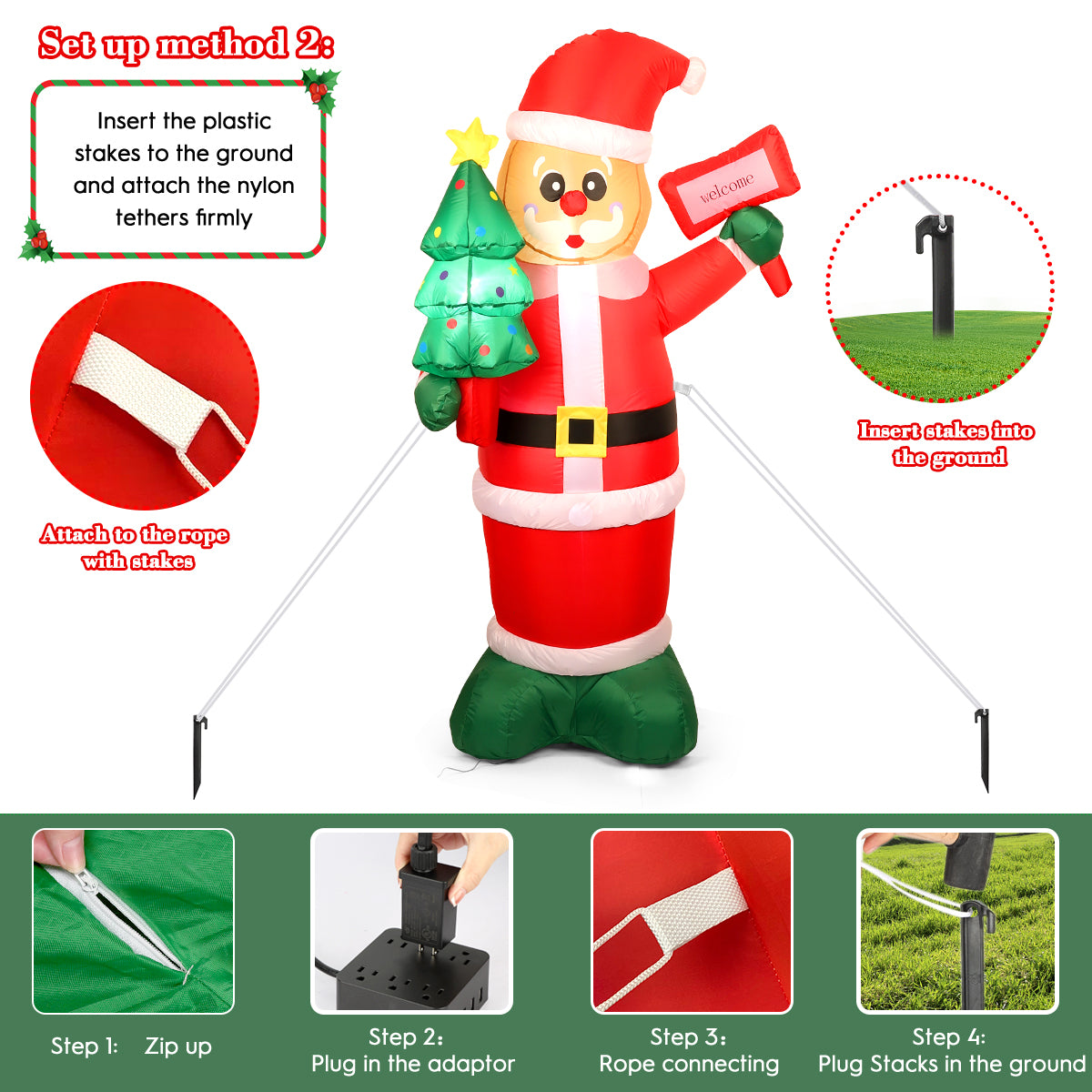 5 Ft Christmas Inflatables Outdoor Decorations, Christmas Blow up Snowman with LED Lights, Winter Outside Decor for Holiday Party Yard Patio Garden Lawn, Xmas Gifts