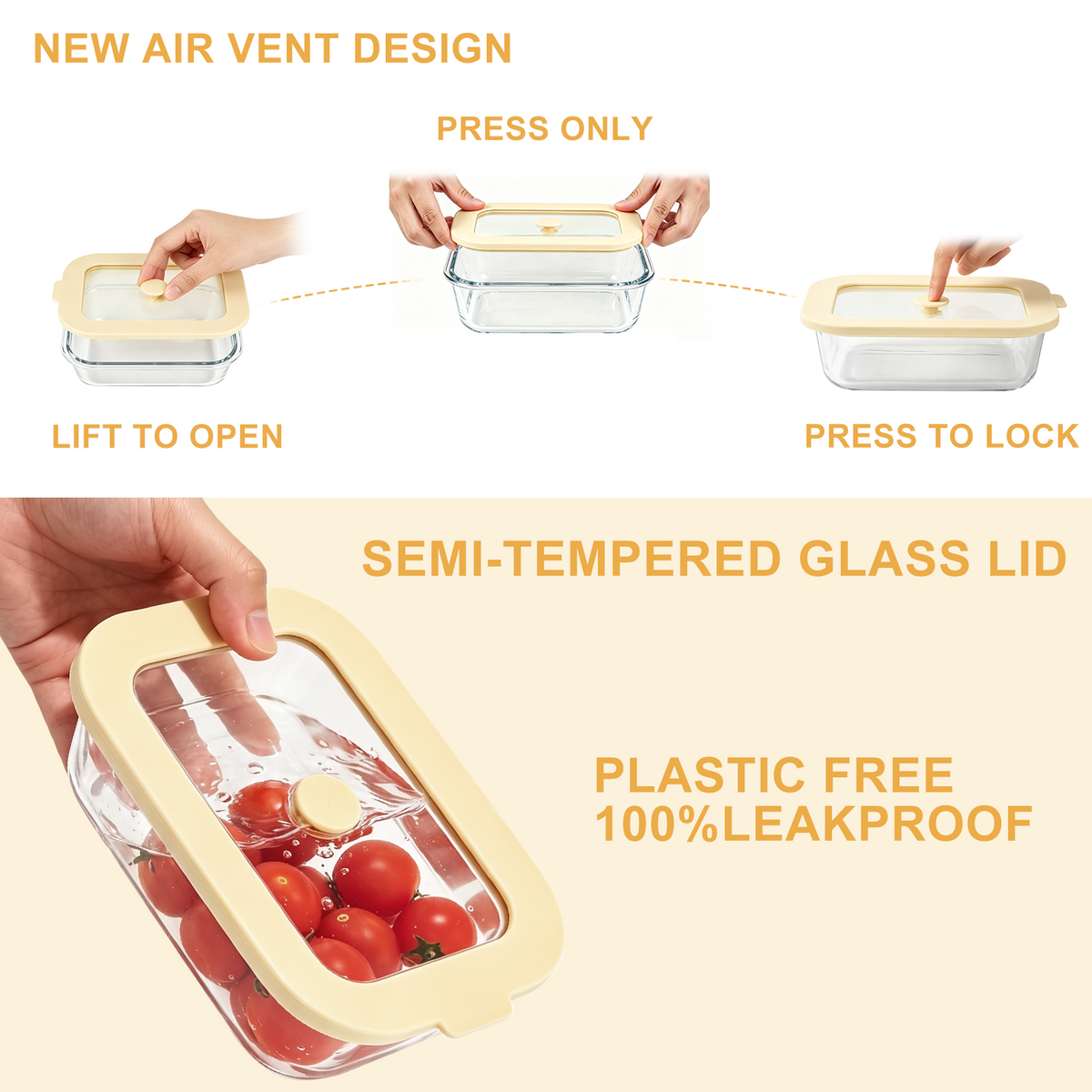 24 Pcs Glass Food Storage Containers with Tempered Glass Lids, Borosilicate Oven-Safe (-4°F~950°F), Airtight Meal Prep Containers (12 Containers & 12 Lids), LeakProof, BPA-Free, Dishwasher Safe