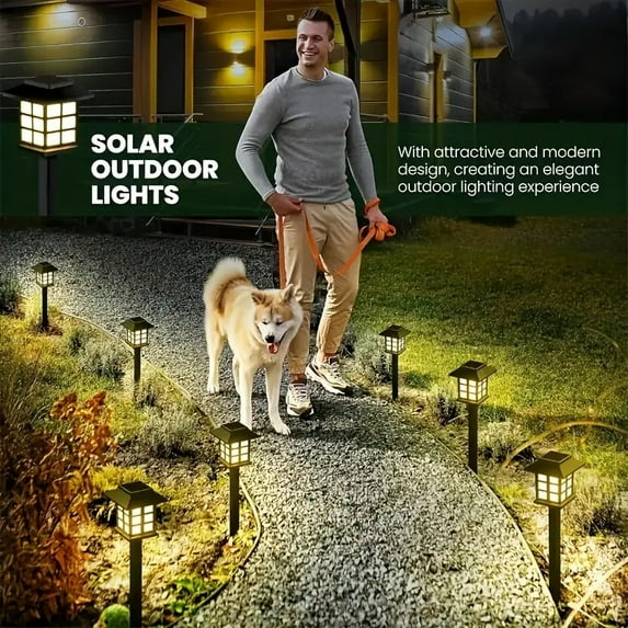 Mibote Solar Outdoor Lights,12 Pcs LED Solar Lights Outdoor Waterproof, Solar Walkway Maintain of Lighting for Your Garden, Yard, Patio, Driveway