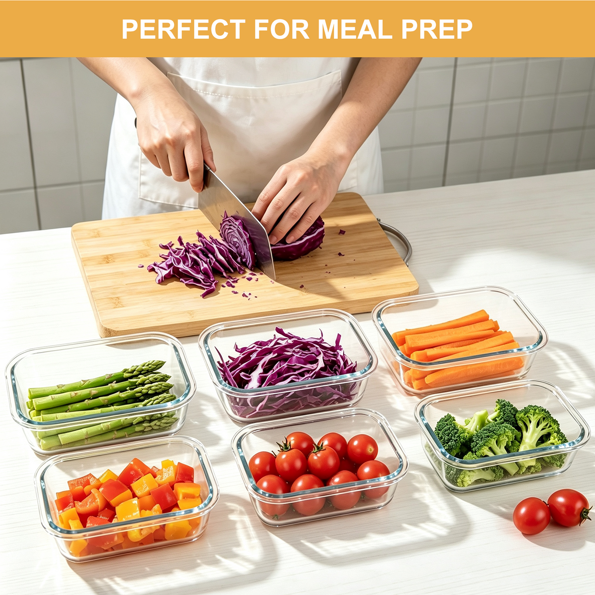 24 Pcs Glass Food Storage Containers with Tempered Glass Lids, Borosilicate Oven-Safe (-4°F~950°F), Airtight Meal Prep Containers (12 Containers & 12 Lids), LeakProof, BPA-Free, Dishwasher Safe