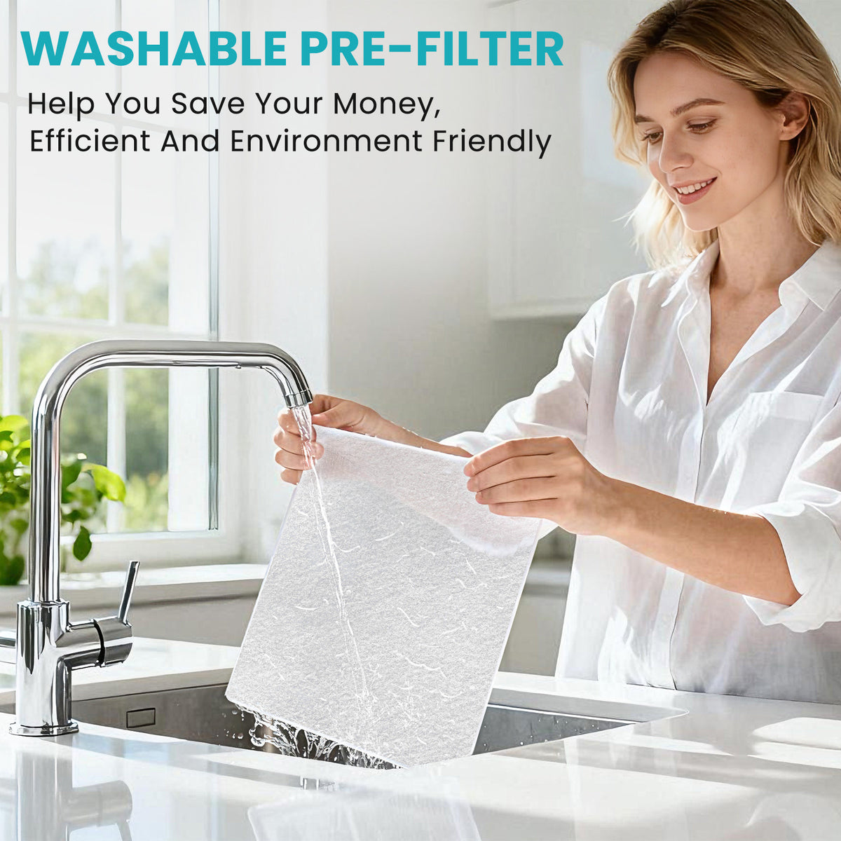 1 Pack Replacement Filter for TeraAire Air Purifier, 4-in-1 Grade HEPA Filters Compatible with TeraAire Air Purifier PR3(1pcs)