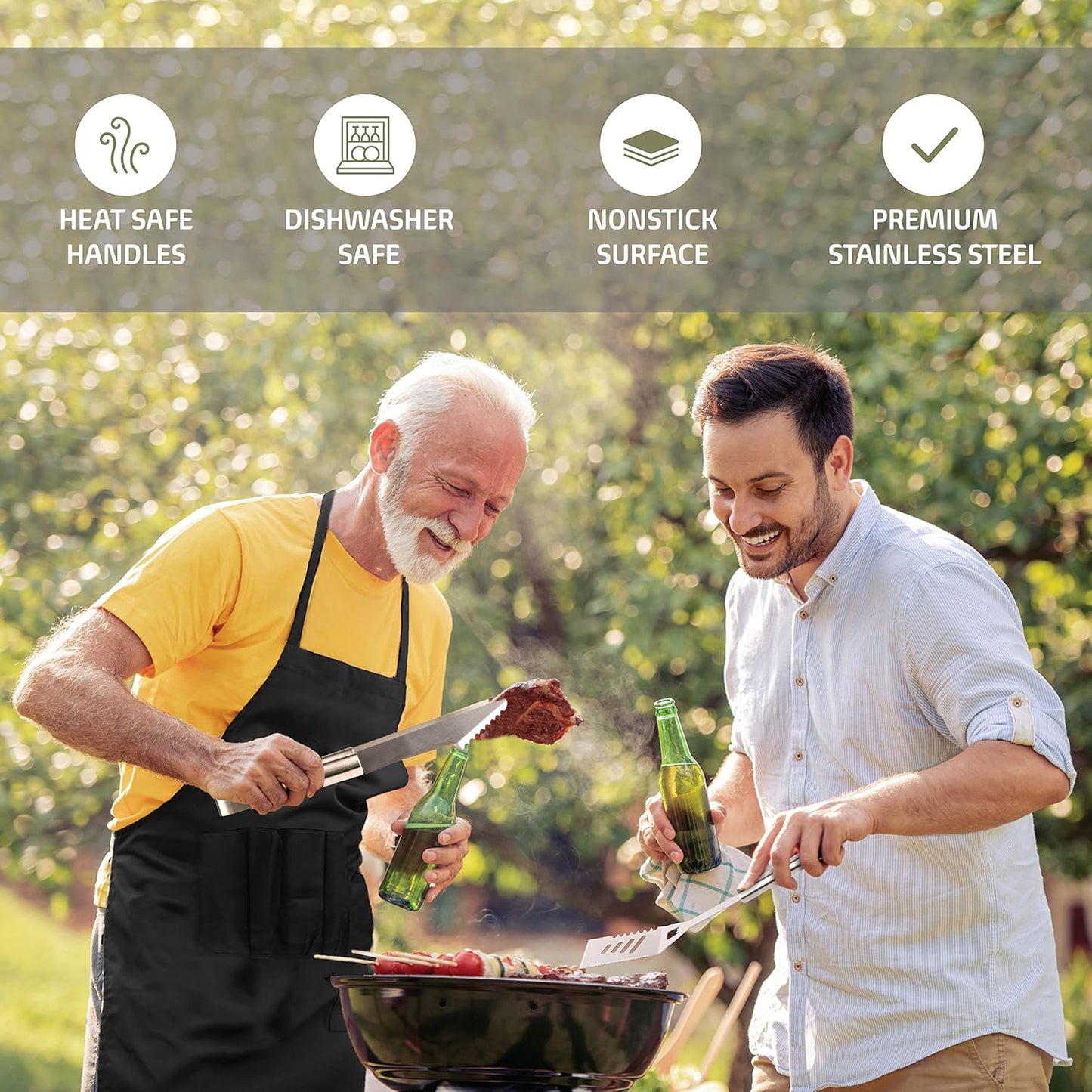 BBQ Grill Accessories Set, 21Pcs Stainless Steel Grill Tools Grilling Accessories with Aluminum Case