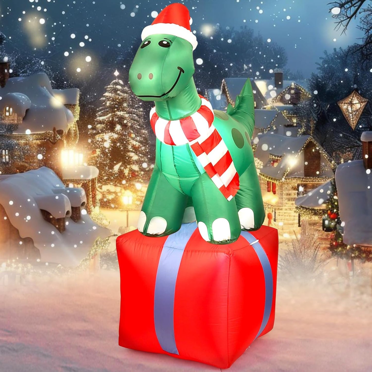 5 Ft Christmas Inflatables Outdoor Decorations, Christmas Blow up Snowman with LED Lights, Winter Outside Decor for Holiday Party Yard Patio Garden Lawn, Xmas Gifts