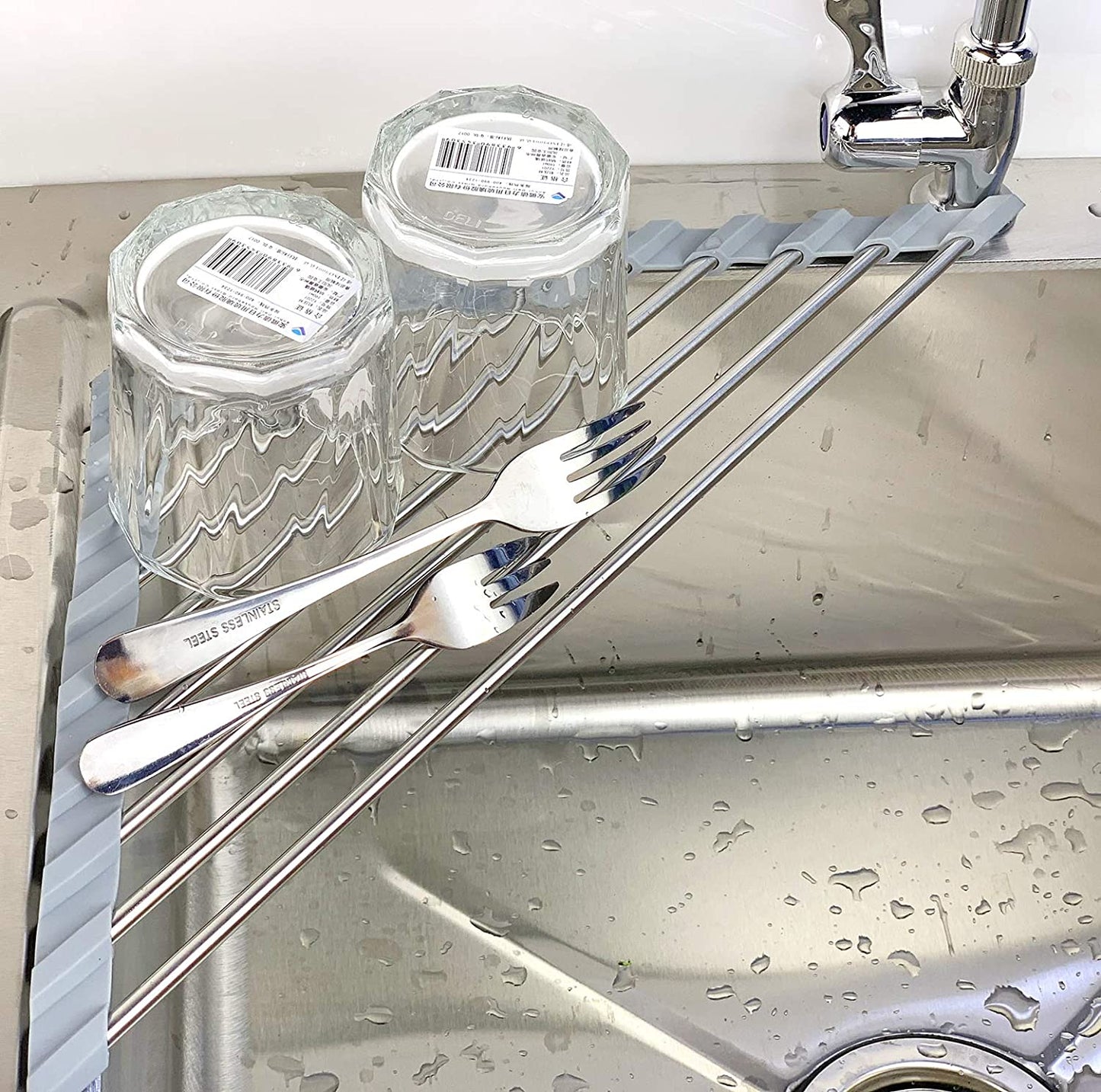 Triangle Sink Drain Dish Drying Rack